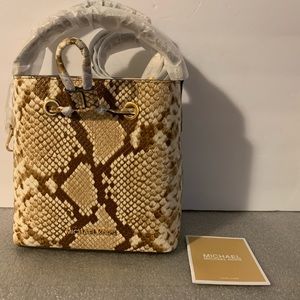 MICHAEL MICHAEL KORS Suri Small Python Embossed Crossbody Bag